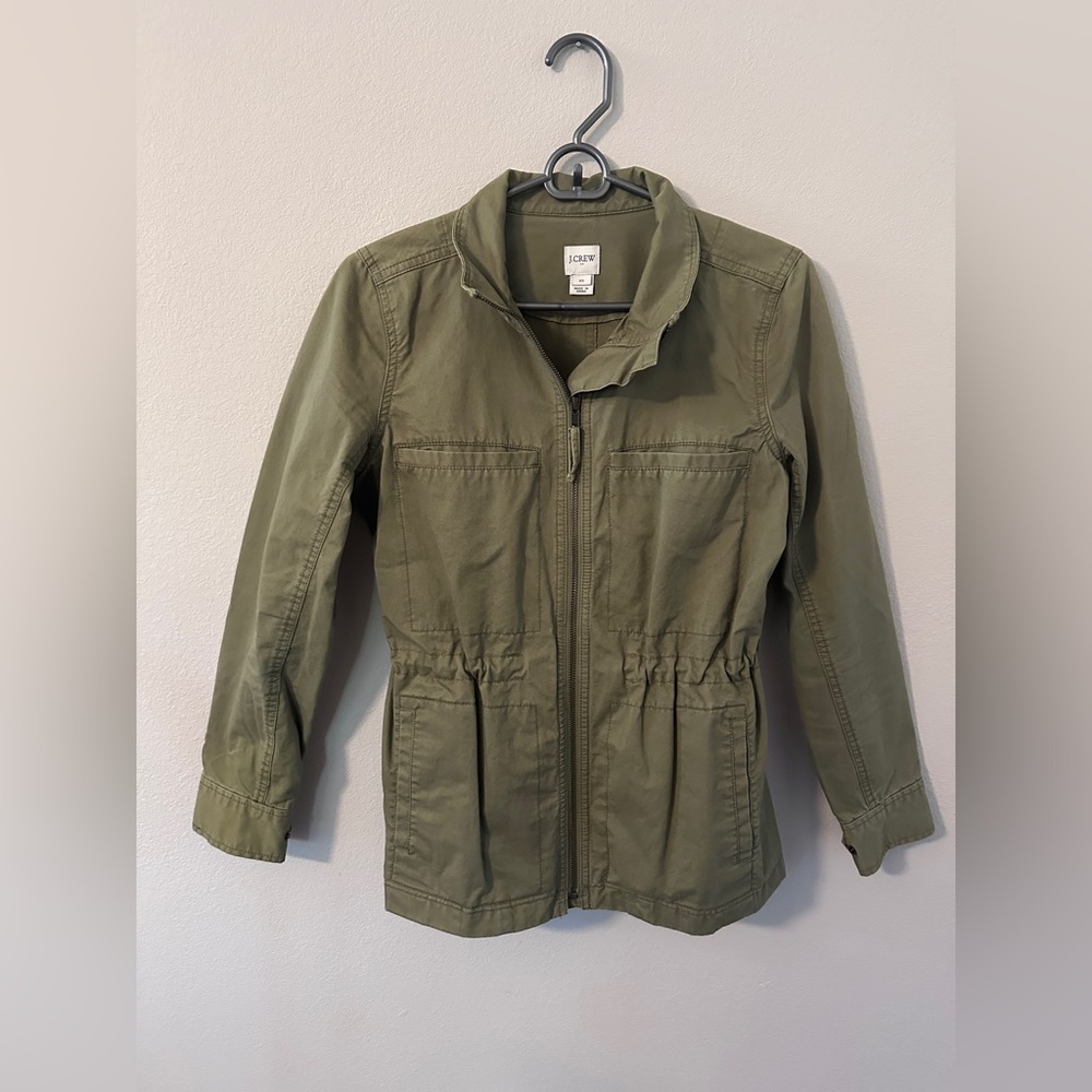J Crew women’s Army Green Utility Jacket Y2K grunge 90s size XS